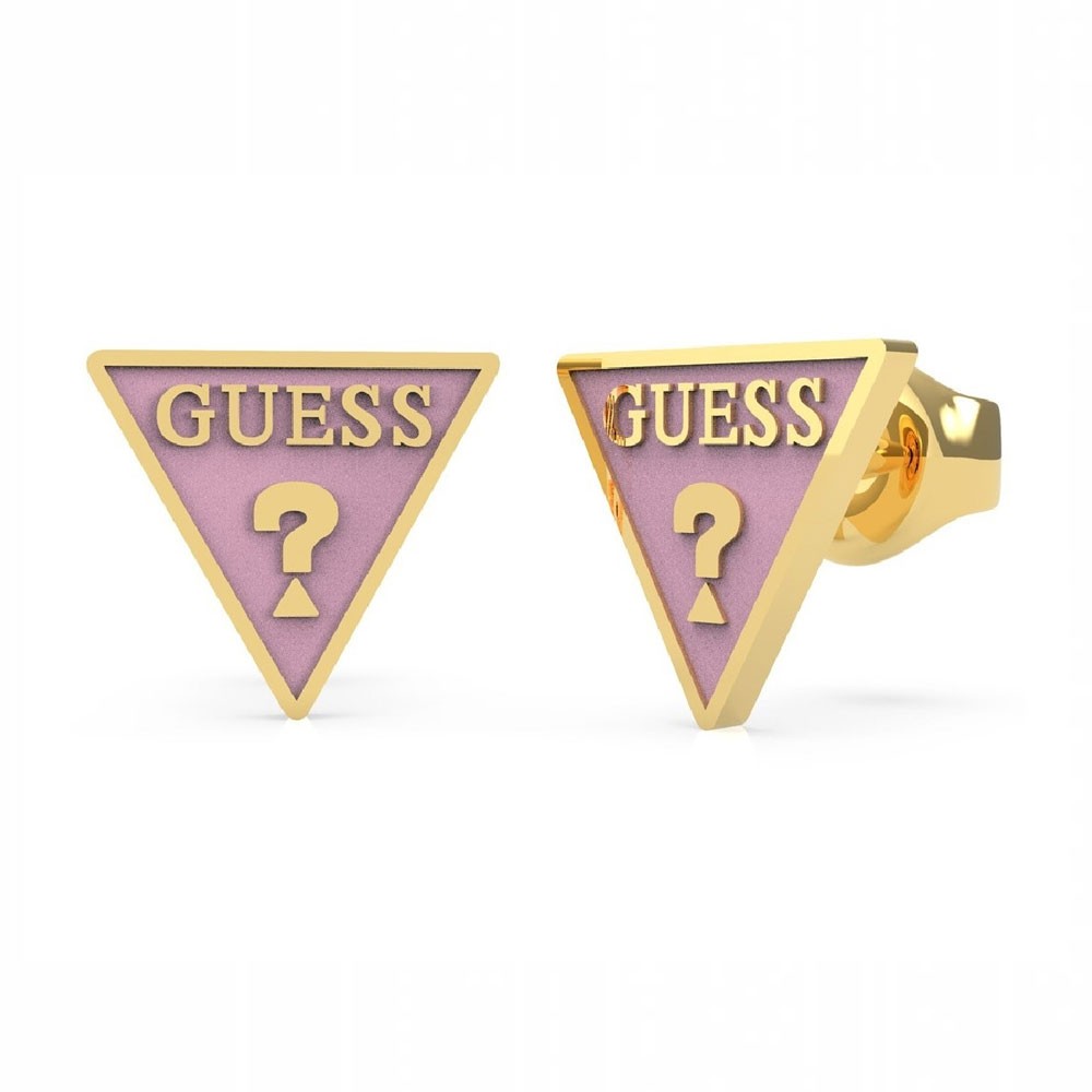 PINK TRIANGLE LOGO STUDS YG