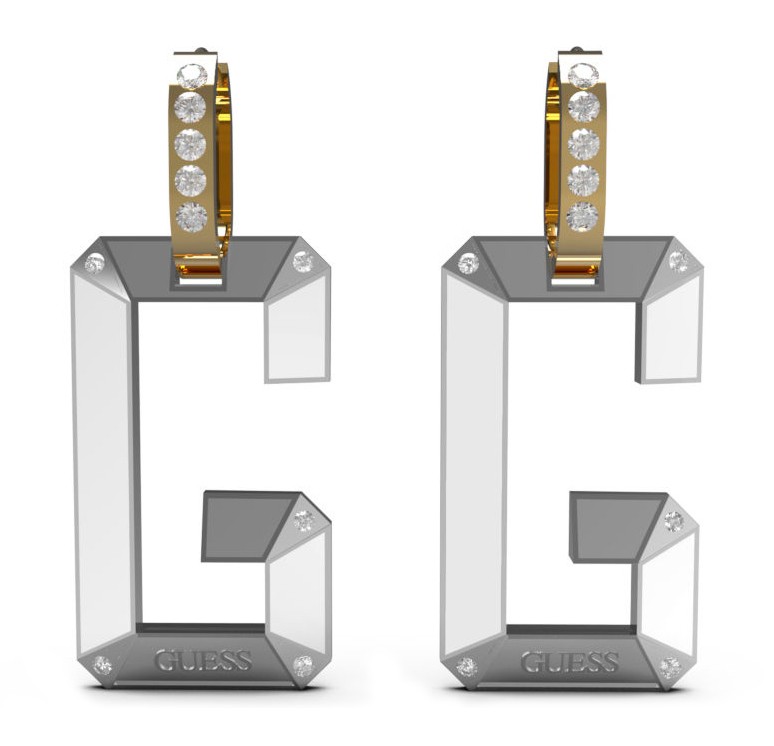 BOUCLE D'OREILLE FEMME GUESS JUBE01469JWYGRHT/U