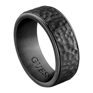 HAMMERED BAND RING BLK